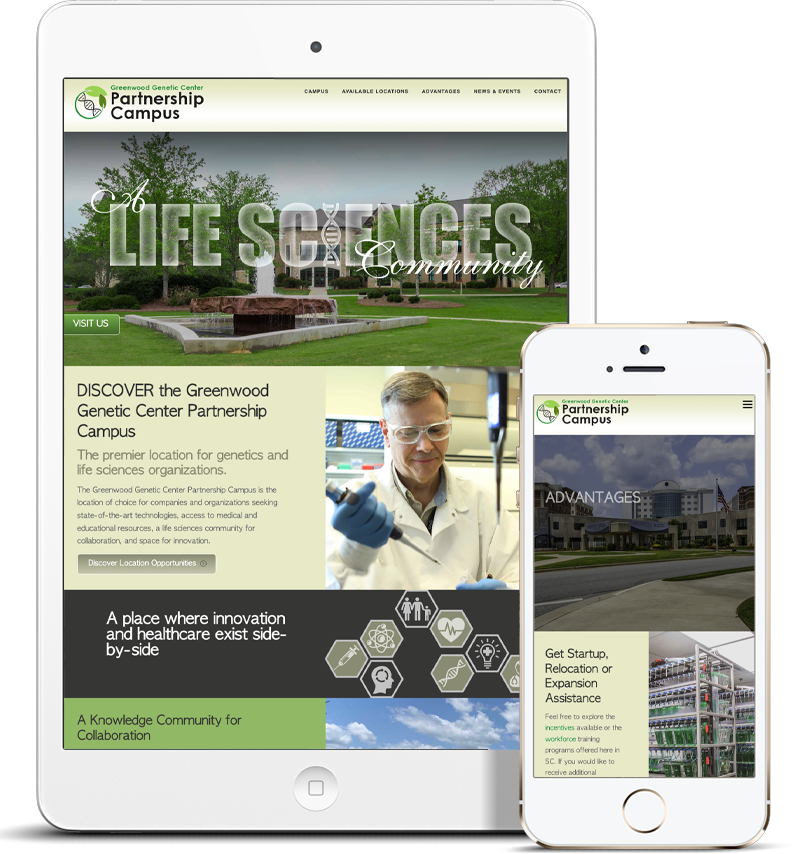 Website Design | Greenwood Genetics Center Campus | Motive Media & Marketing